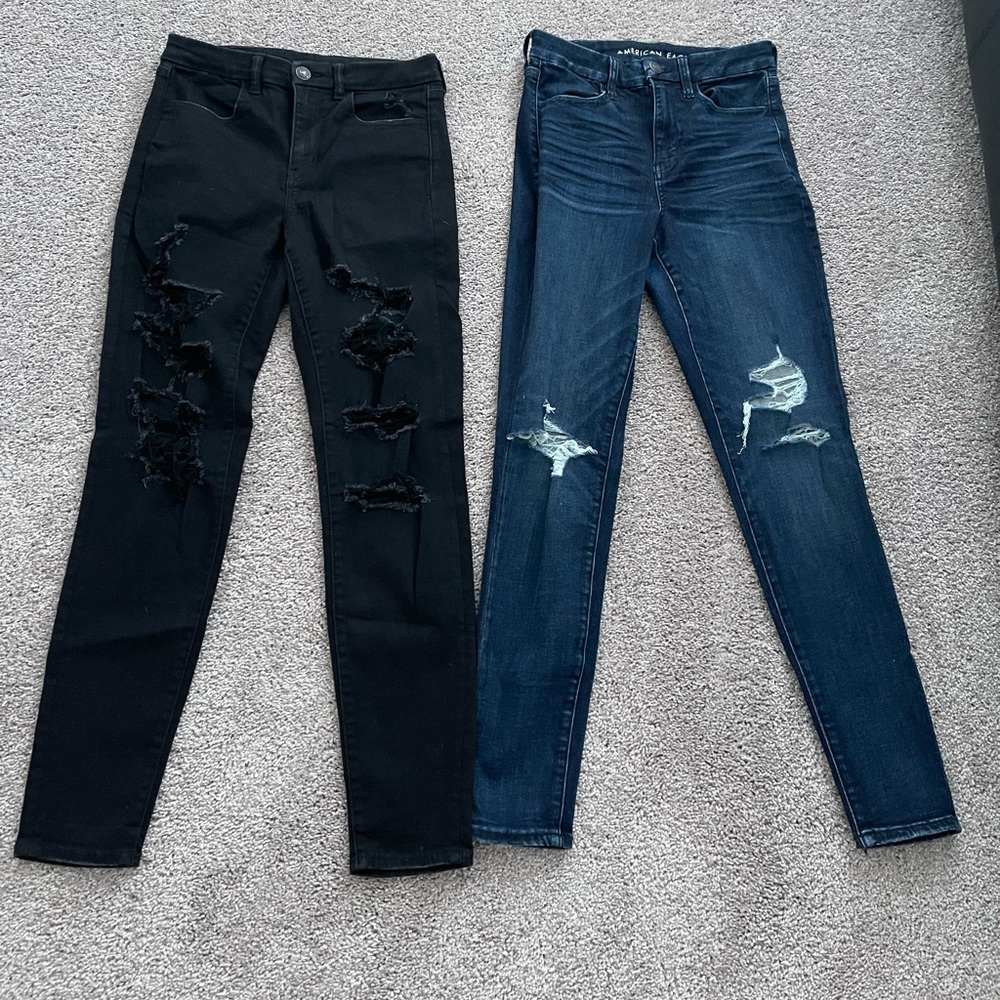 Size 6 high rise stretch American eagle skinny jeans